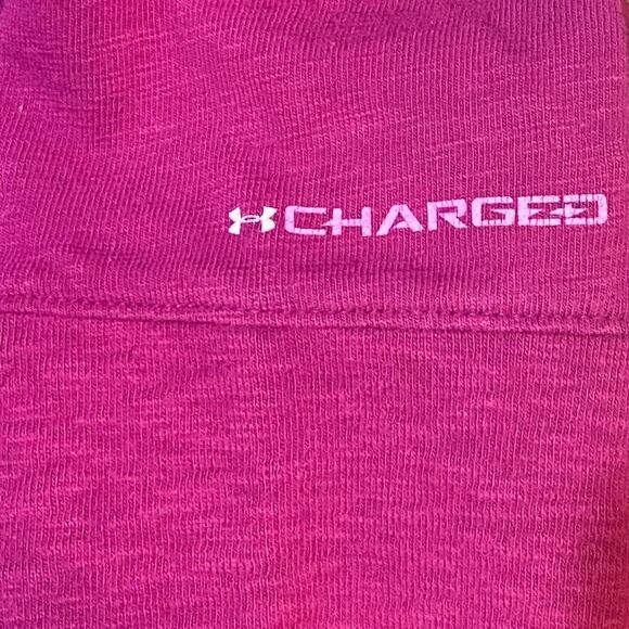 Under Armour Magenta "Charged Cotton" Semi-Fitted Heatgear V-Neck Hoodie Small - Picture 5 of 8